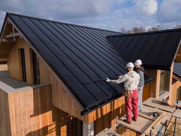 Roofing work on residential property